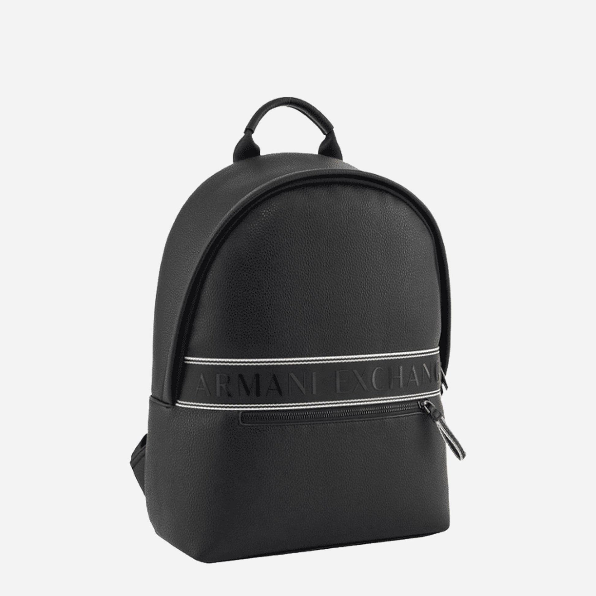 ARMANI EXCHANGE Zaino zip logo frontale BLACK 