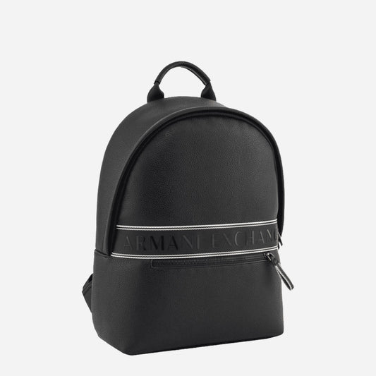 ARMANI EXCHANGE Zaino zip logo frontale BLACK 