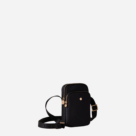 borbonese PORTA SMARTPHONE A TRACOLLA DARK BLACK 