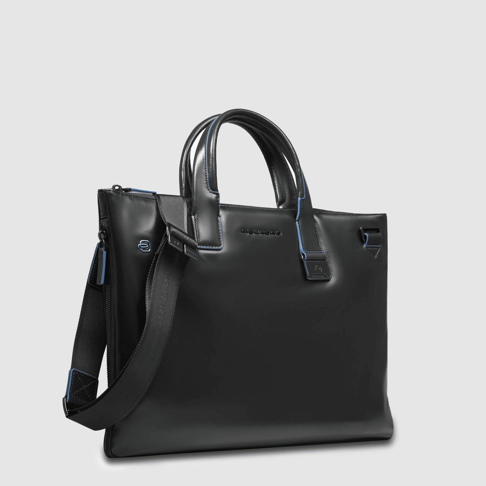 PIQUADRO Borsa sottile porta pc e porta iPad® in pelle Nero 