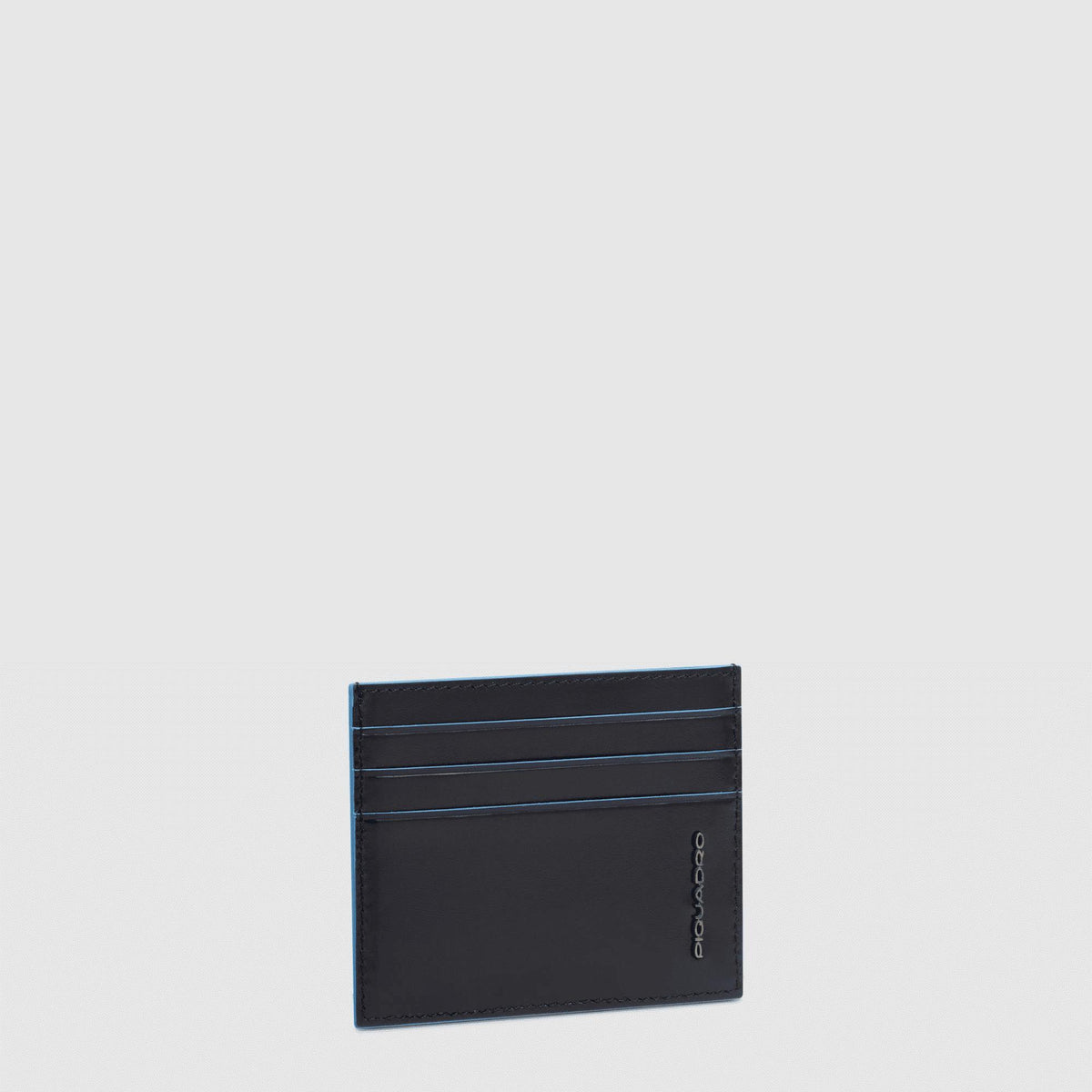 PIQUADRO Portacarte di credito uomo sottile in pelle Nero 