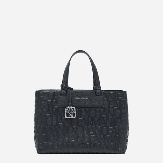 ARMANI EXCHANGE Borsa a mano e tracolla in ecopelle BLACK 
