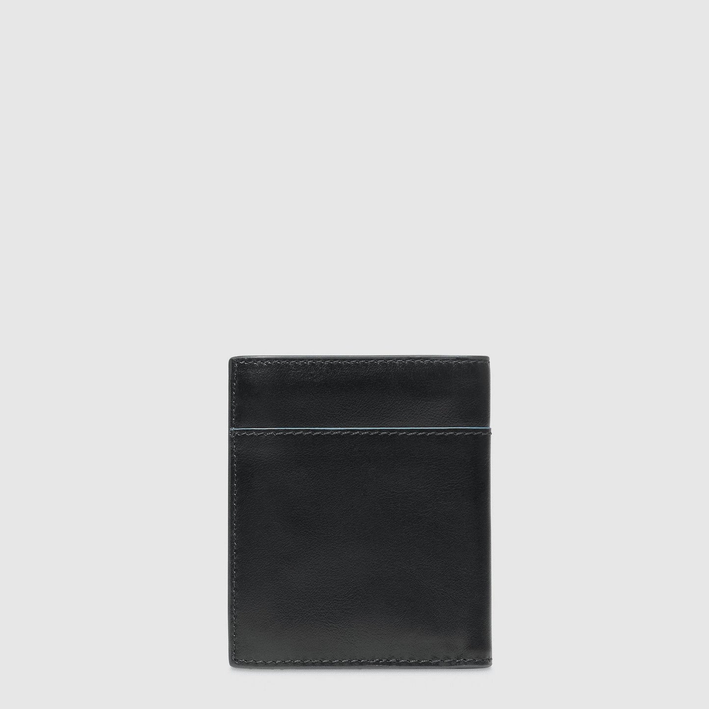 PIQUADRO Portafoglio uomo verticale in pelle, porta monete Nero 