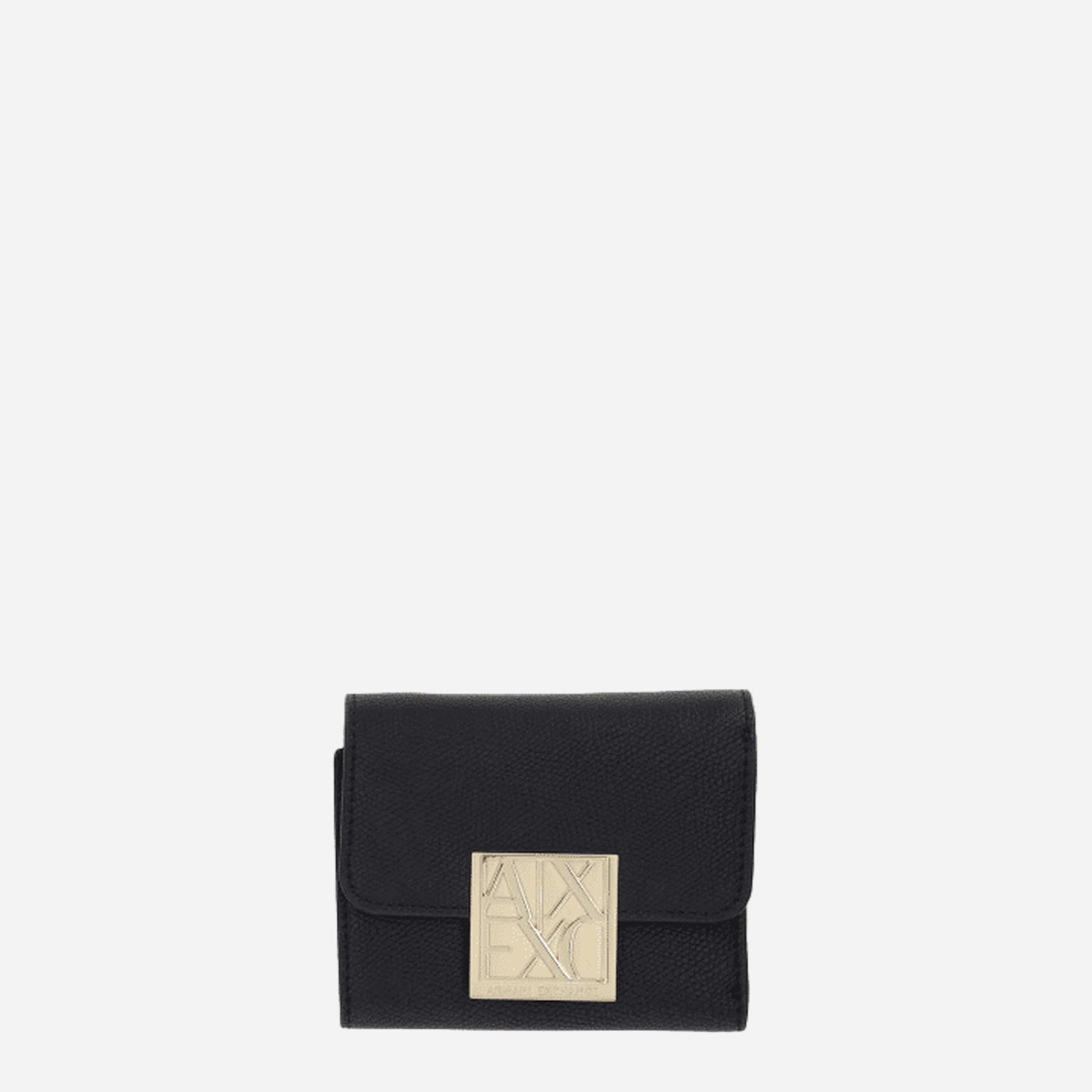 ARMANI EXCHANGE Portafoglio piccolo in pelle sintetica BLACK 