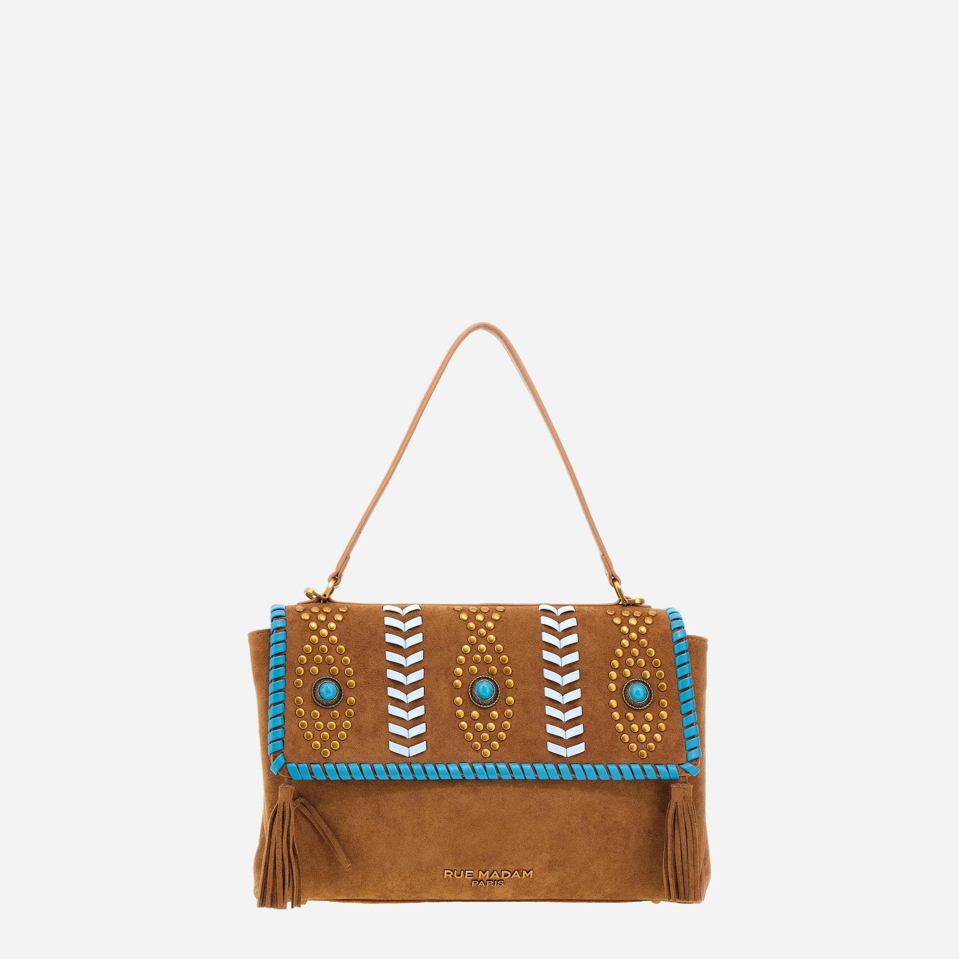 RUE MADAM LES JOURS XL ETNIC SUEDE COGNAC 