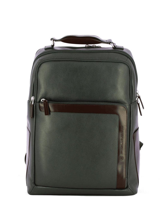 PIQUADRO Zaino grande in pelle Blu/marrone 