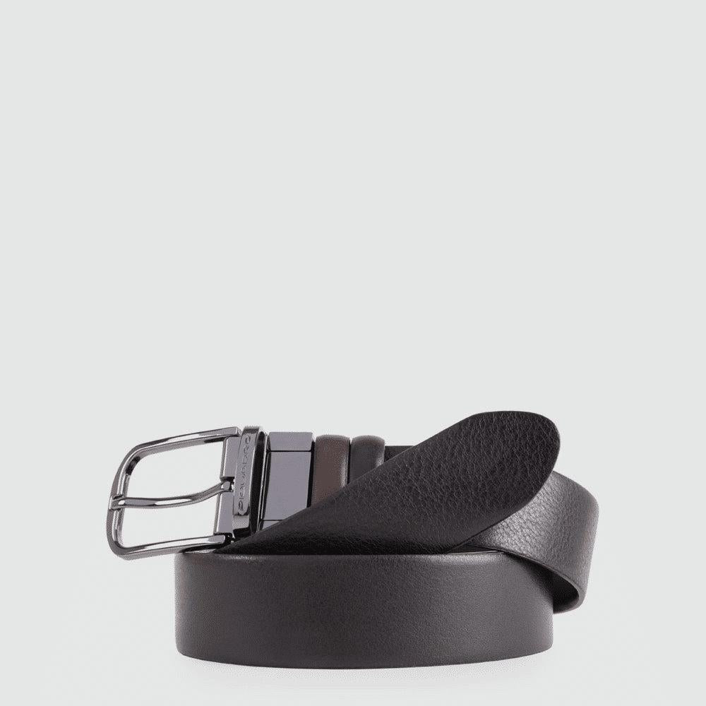 PIQUADRO Cintura uomo reversibile T.di Moro/Nero 