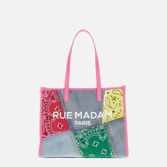 RUE MADAM PAISLEY SHOPPING DENIM FUCHSIA 