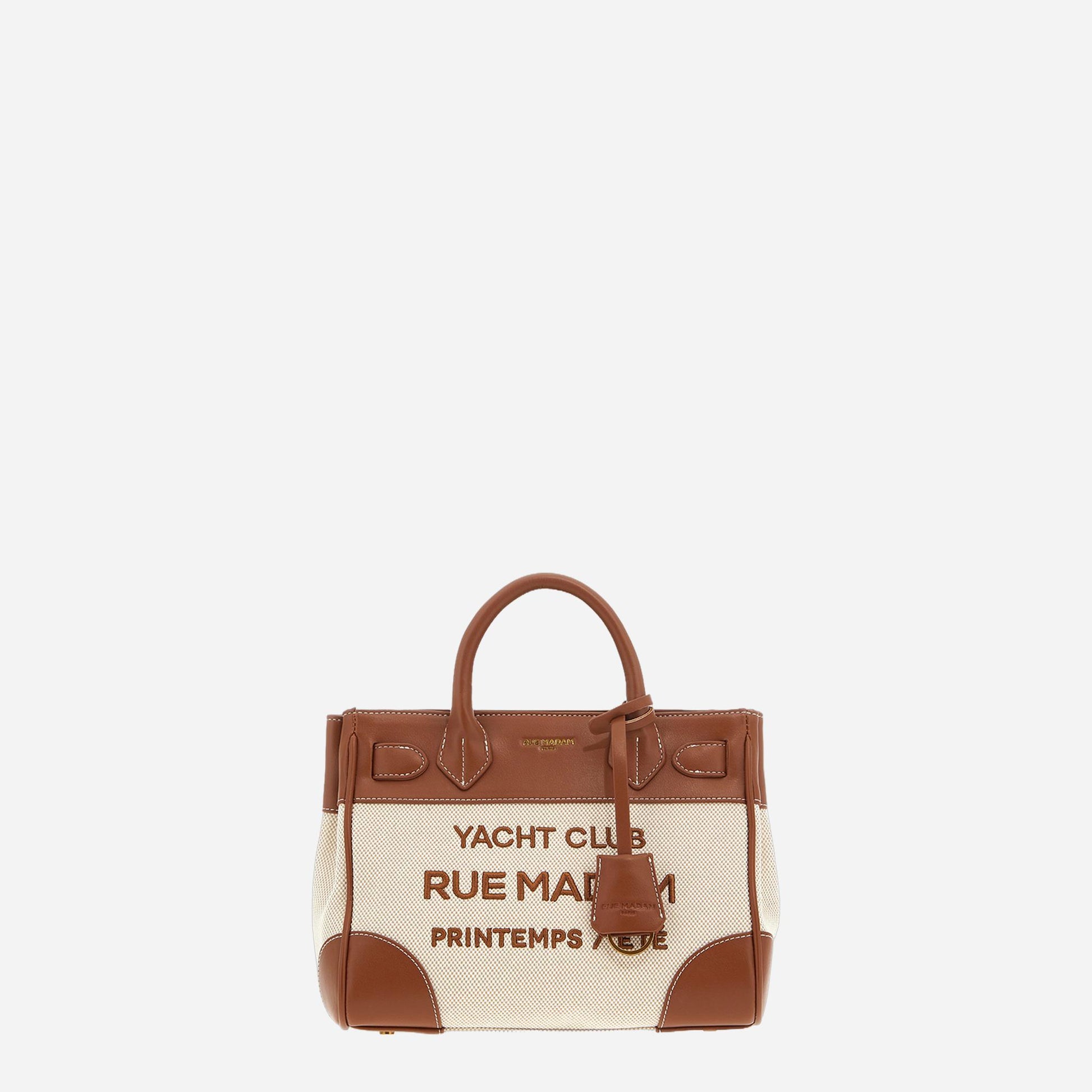 RUE MADAM RIVIERA MINI TOTE CANVAS BROWN 