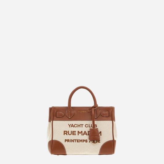 RUE MADAM RIVIERA MINI TOTE CANVAS BROWN 
