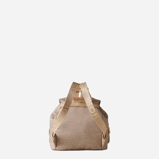 borbonese GEMINI ZAINO MEDIUM Sabbia 