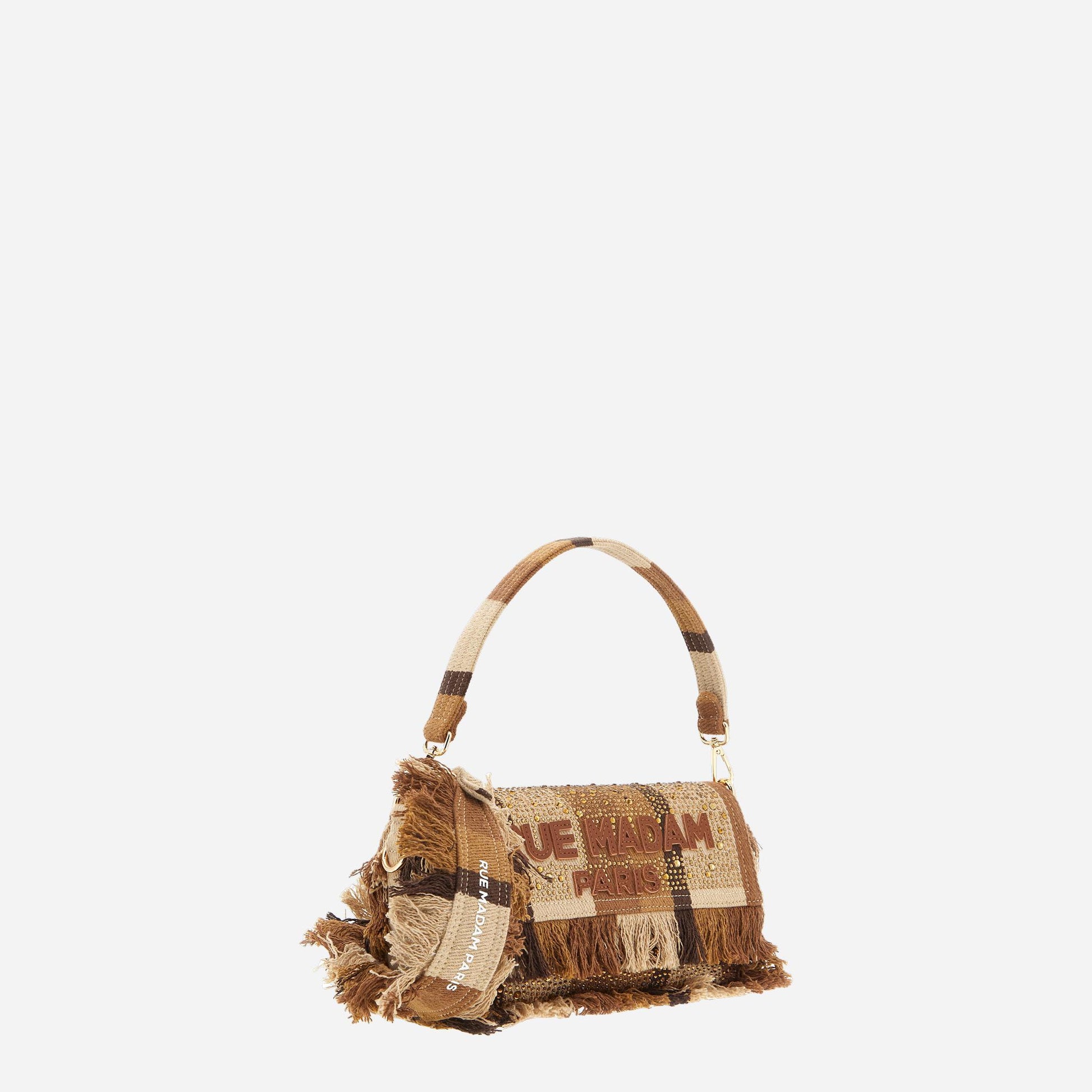 RUE MADAM CASABLANCA SHOULDER STRIPES BROWN 
