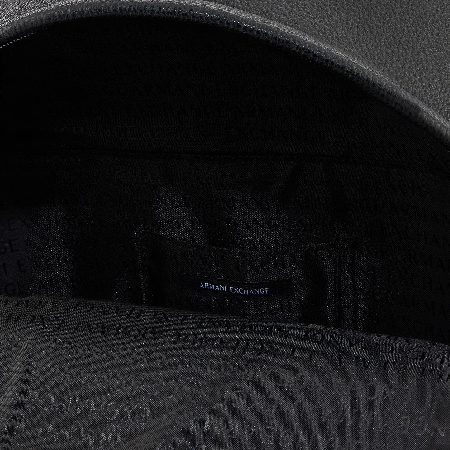 ARMANI EXCHANGE Zaino zip logo frontale BLACK 