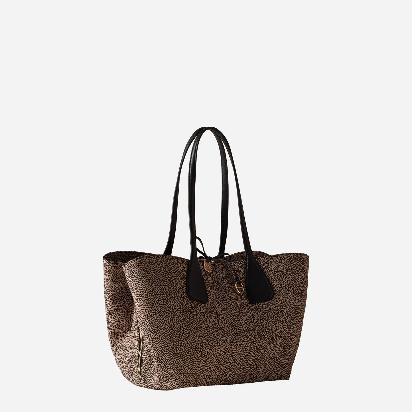 borbonese BORSA SHOPPING M. OP NATURALE/NERO 