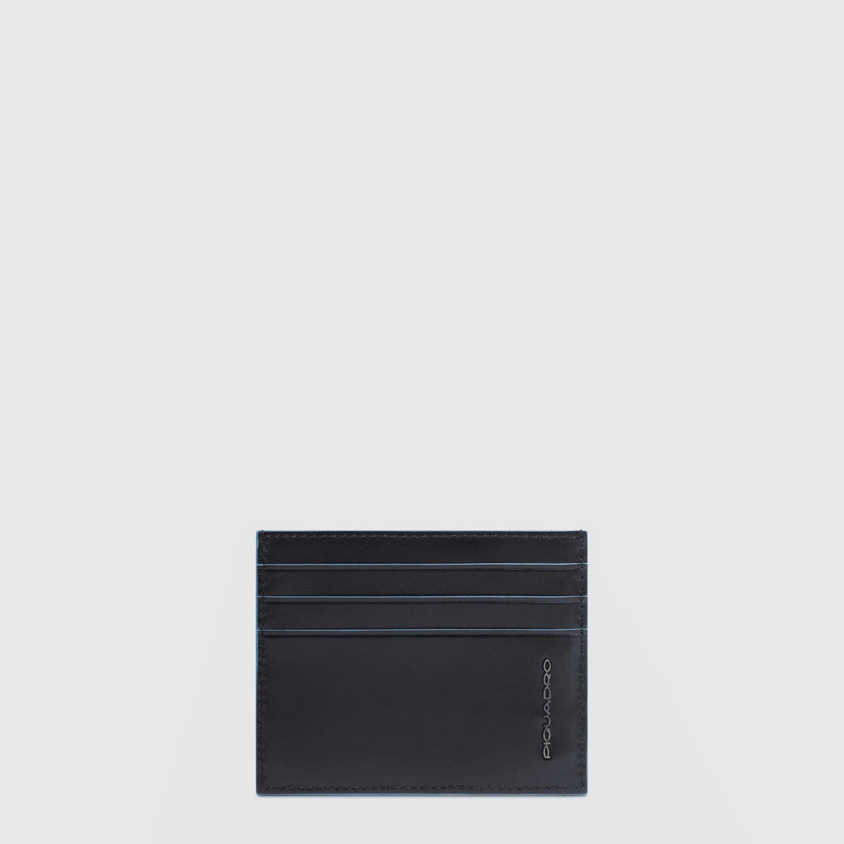 PIQUADRO Portacarte di credito uomo sottile in pelle Nero 