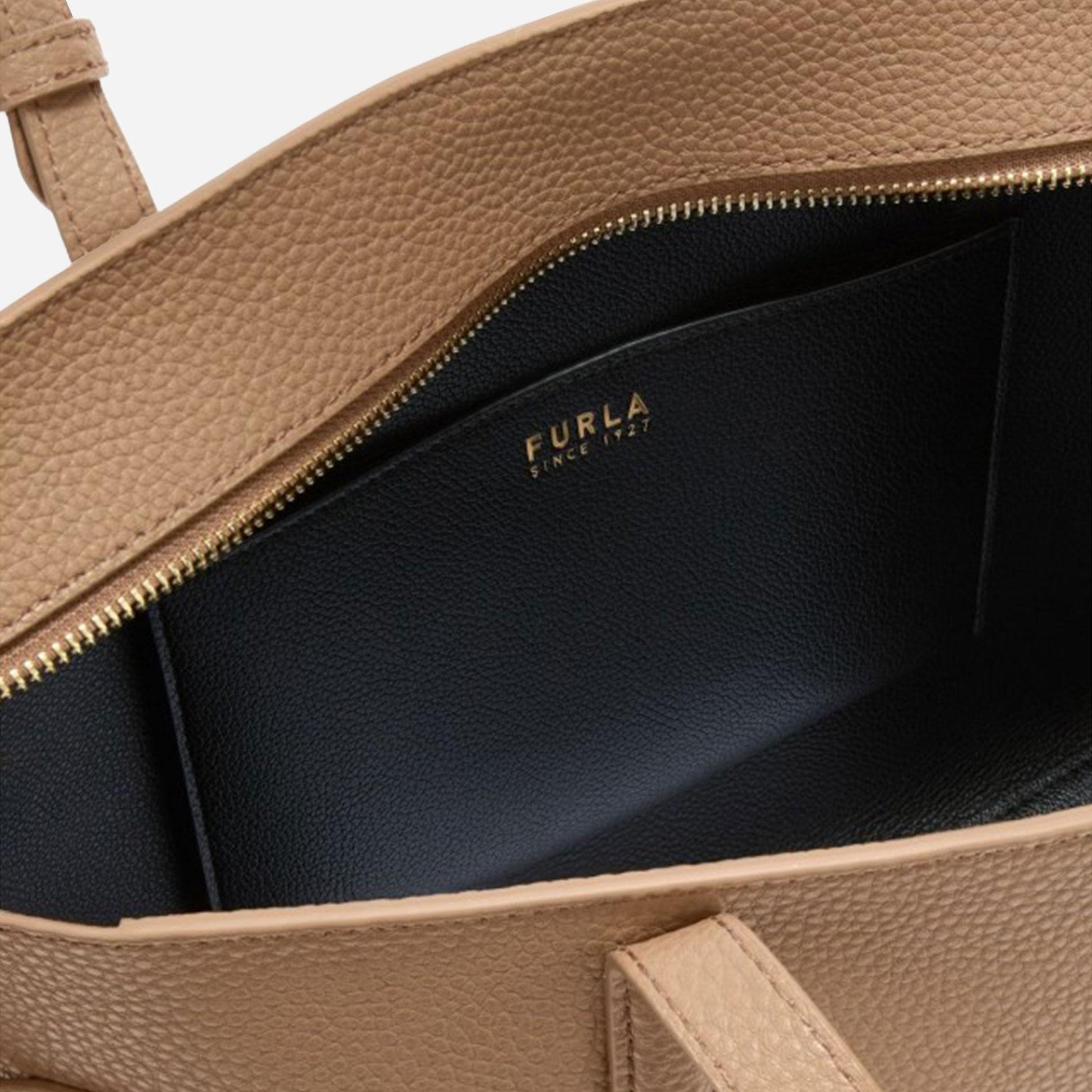 FURLA Furla Roxie Borsa A Secchiello TOFFEE+NERO int. 