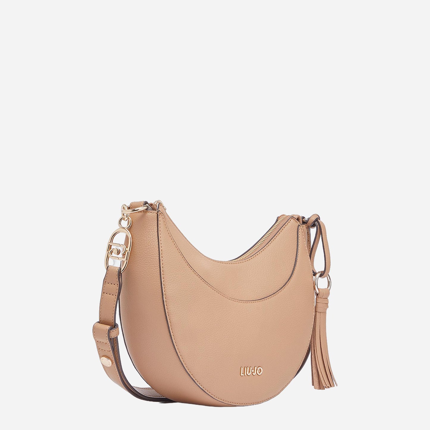 LIU JO Borsa hobo media con charm Cammello 