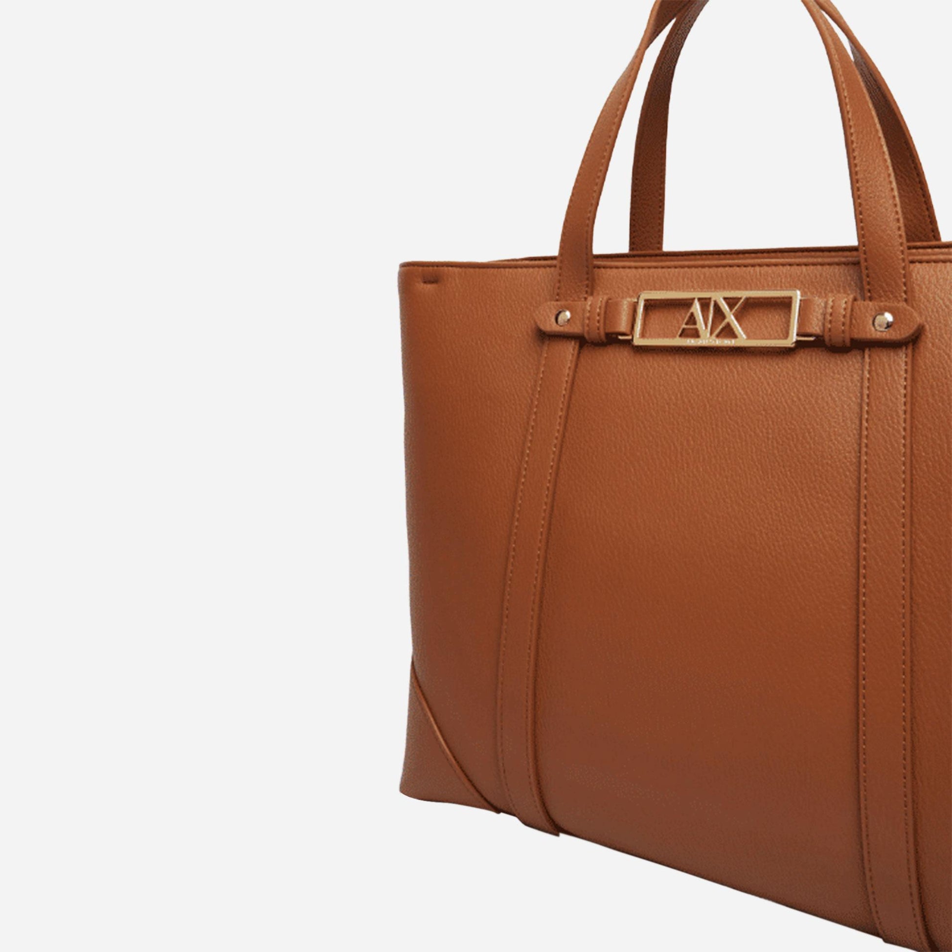 ARMANI EXCHANGE Shopper media in pelle SALINE CLAY 