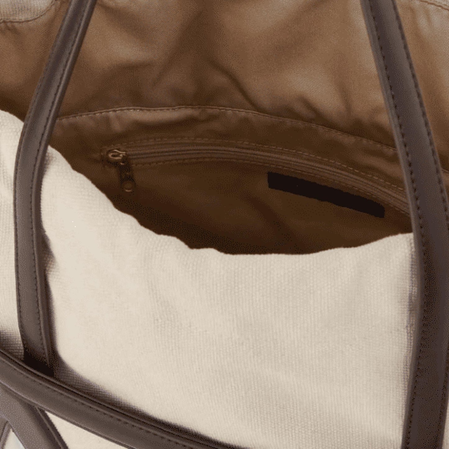 ARMANI EXCHANGE Borsa shopper a spalla in canvas NATURAL / DUSK SHADE 