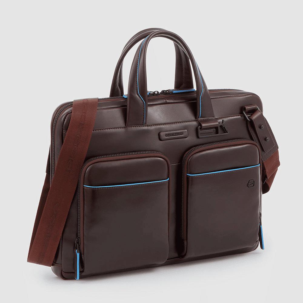 PIQUADRO Cartella sottile porta computer e porta iPad® Mogano 