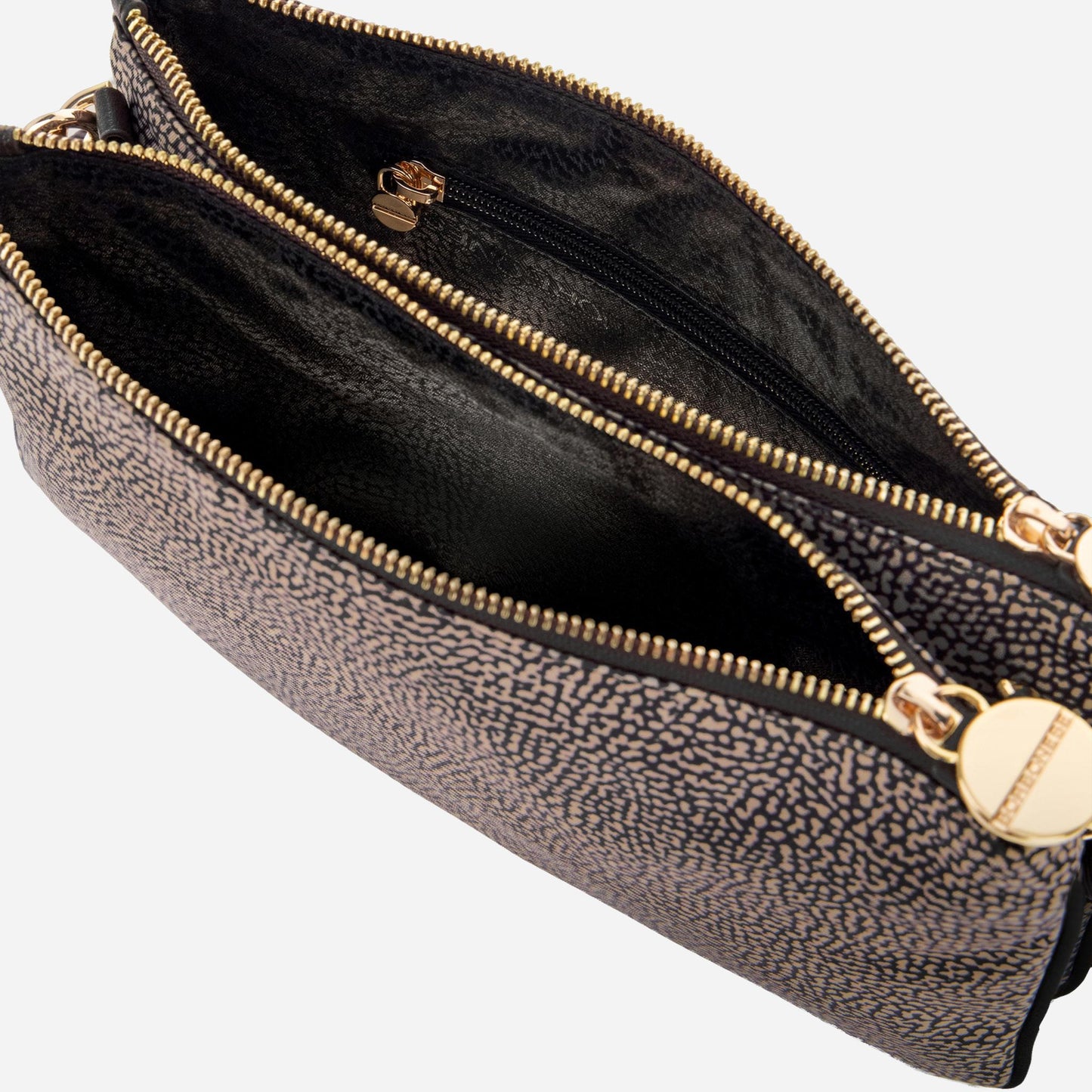borbonese LUNA BAG SMALL OP NATURALE/NERO 