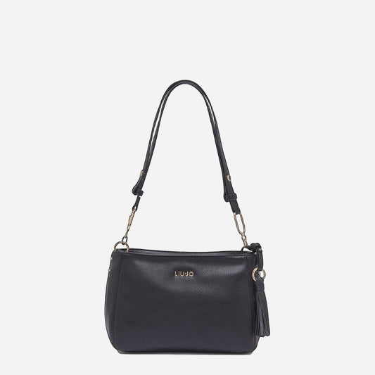LIU JO Borsa media con charm BLACK 