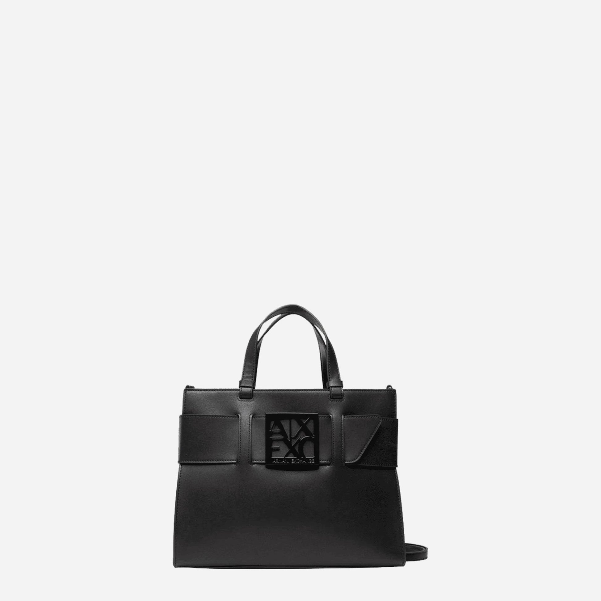 ARMANI EXCHANGE Borsa a mano con tracolla regolabile BLACK 