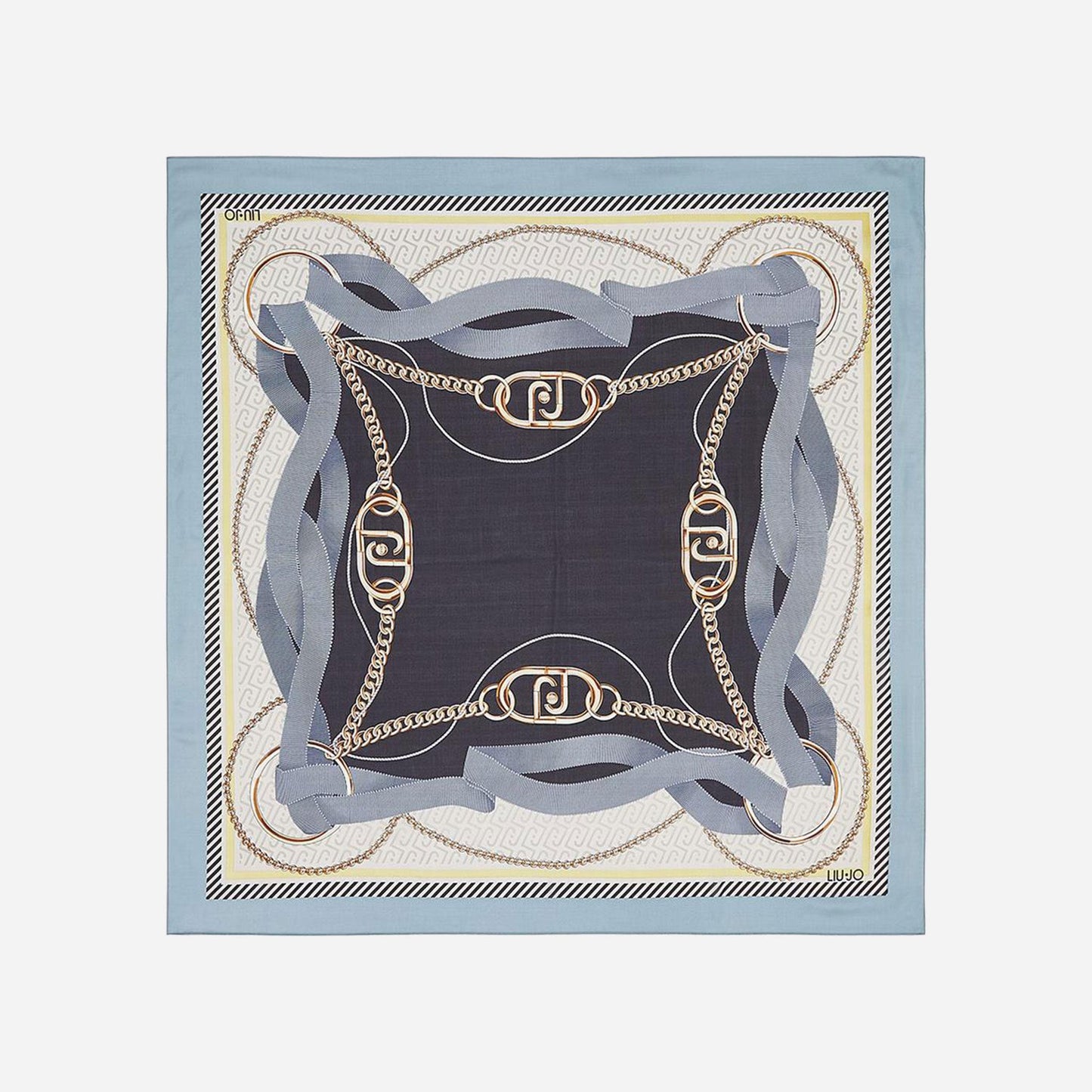 LIU JO Foulard con nastri Dusty blue 