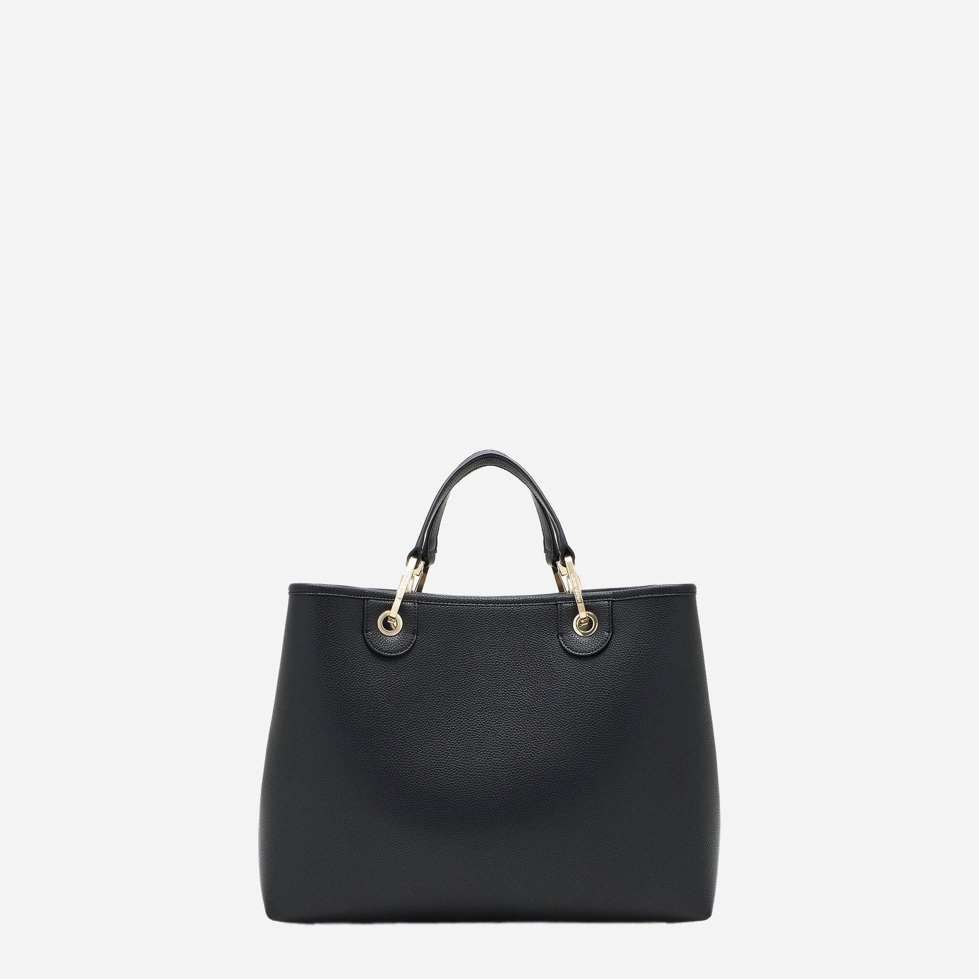 Emporio Armani SHOPPING BAG NERO/SILVER 