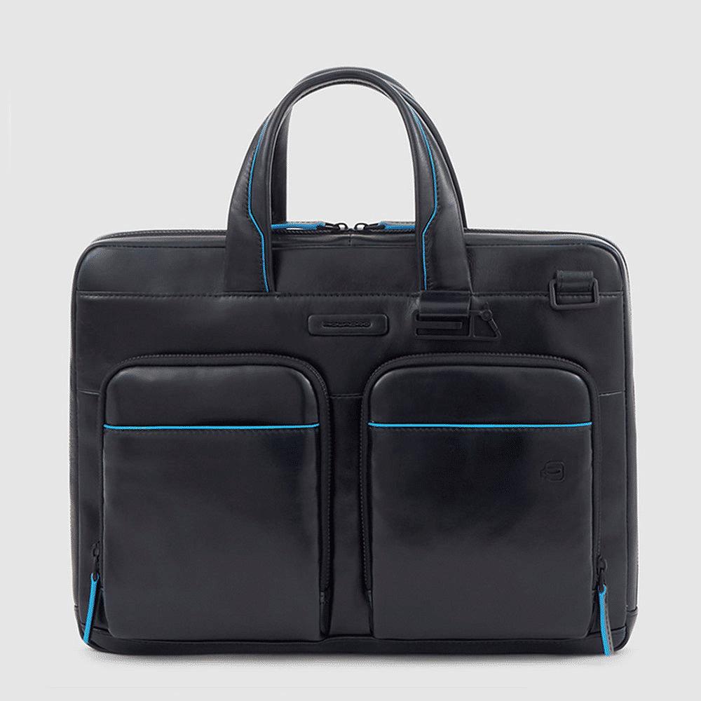 PIQUADRO Cartella sottile porta computer e porta iPad® Nero 