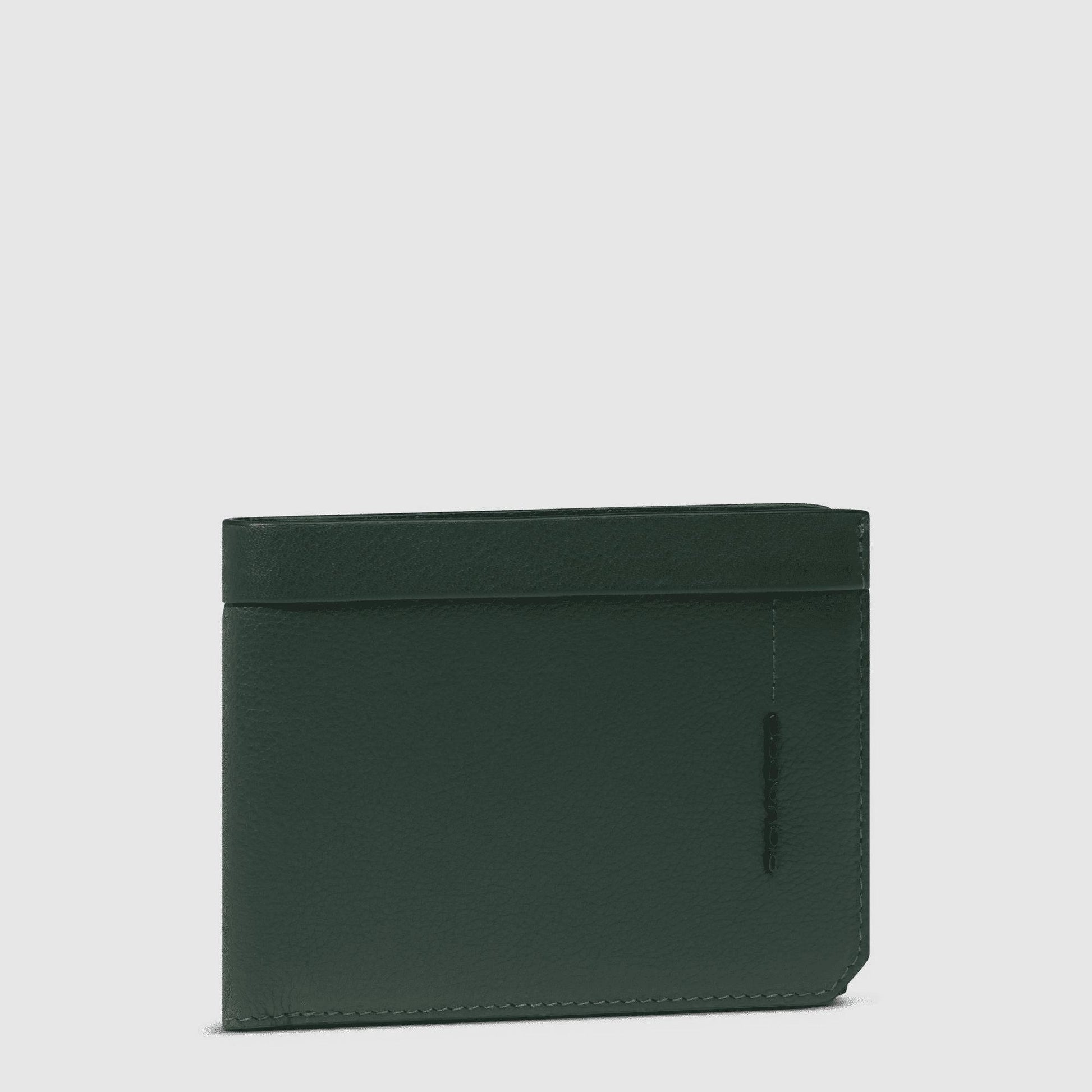 PIQUADRO Portafogli uomo in pelle con portamonete Verde 