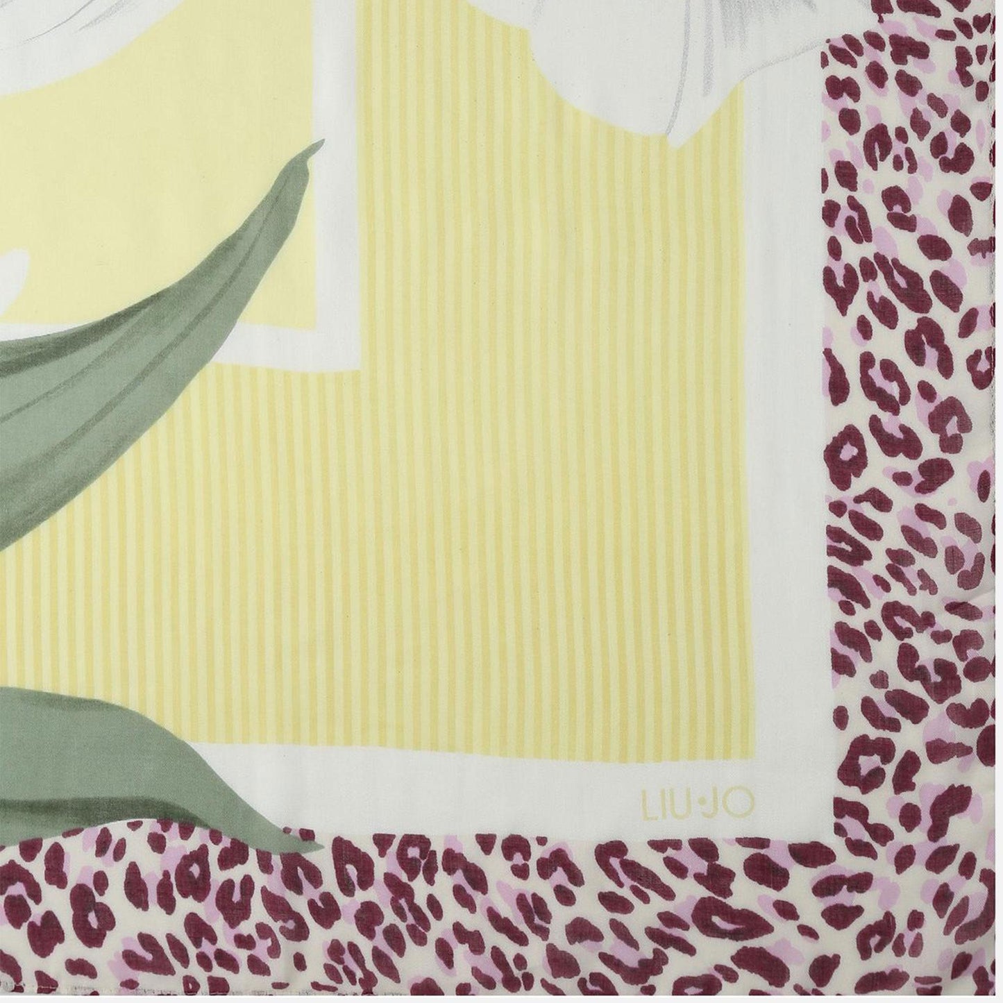 LIU JO Foulard grande con orchidea Avocado 