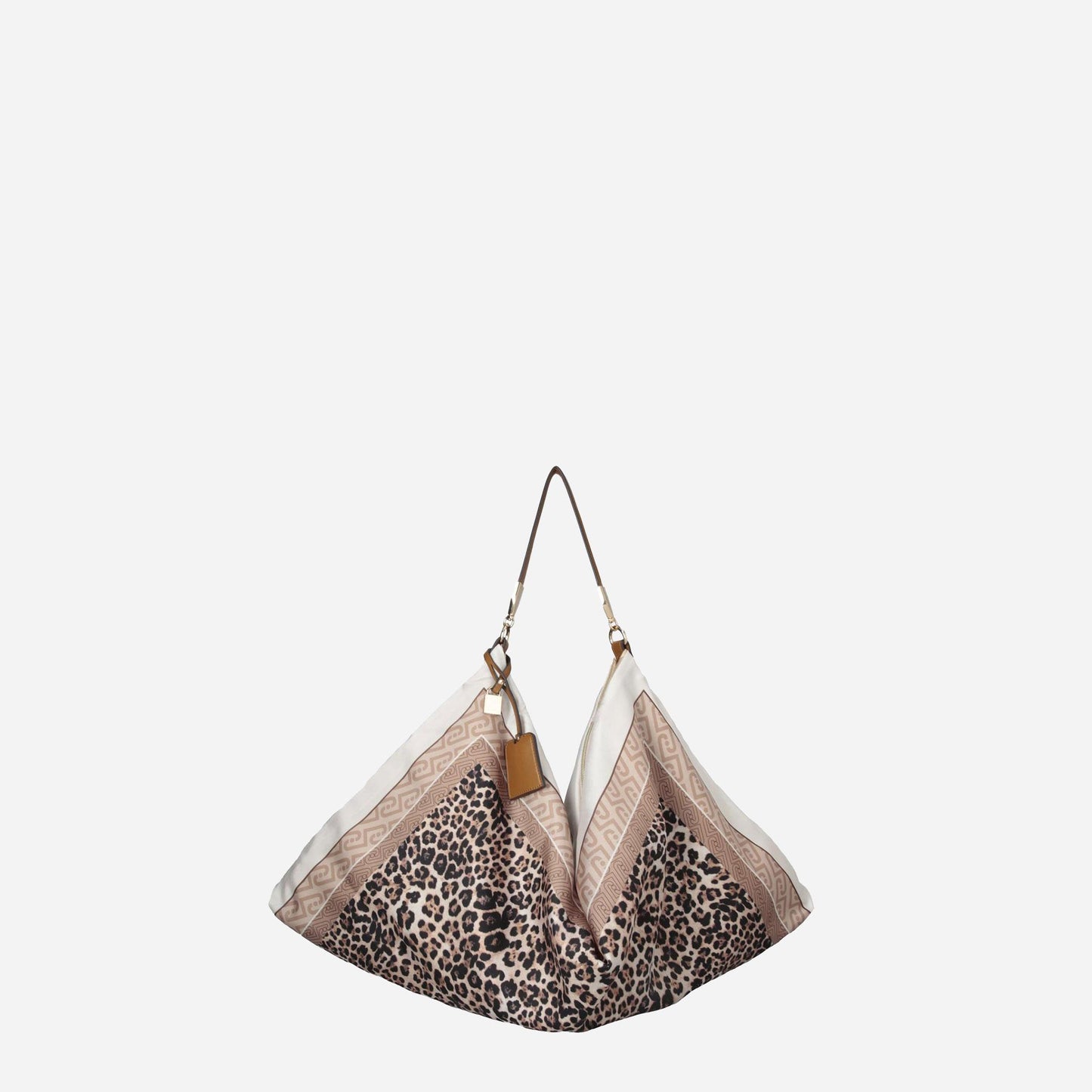 LIU JO Borsa foulard media Animalier natural 