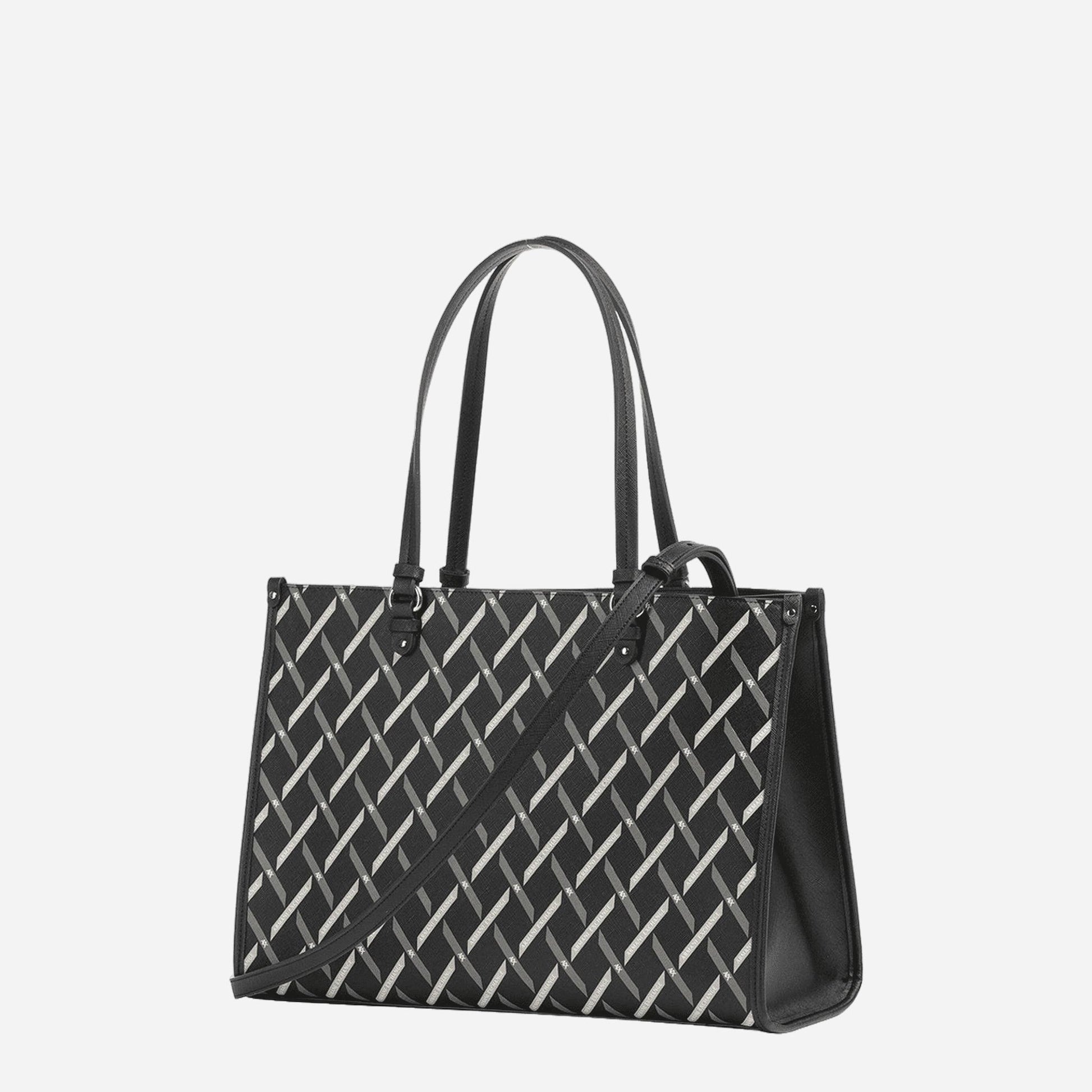 ARMANI EXCHANGE Borsa a mano media a spalla BLACK / BLACK 