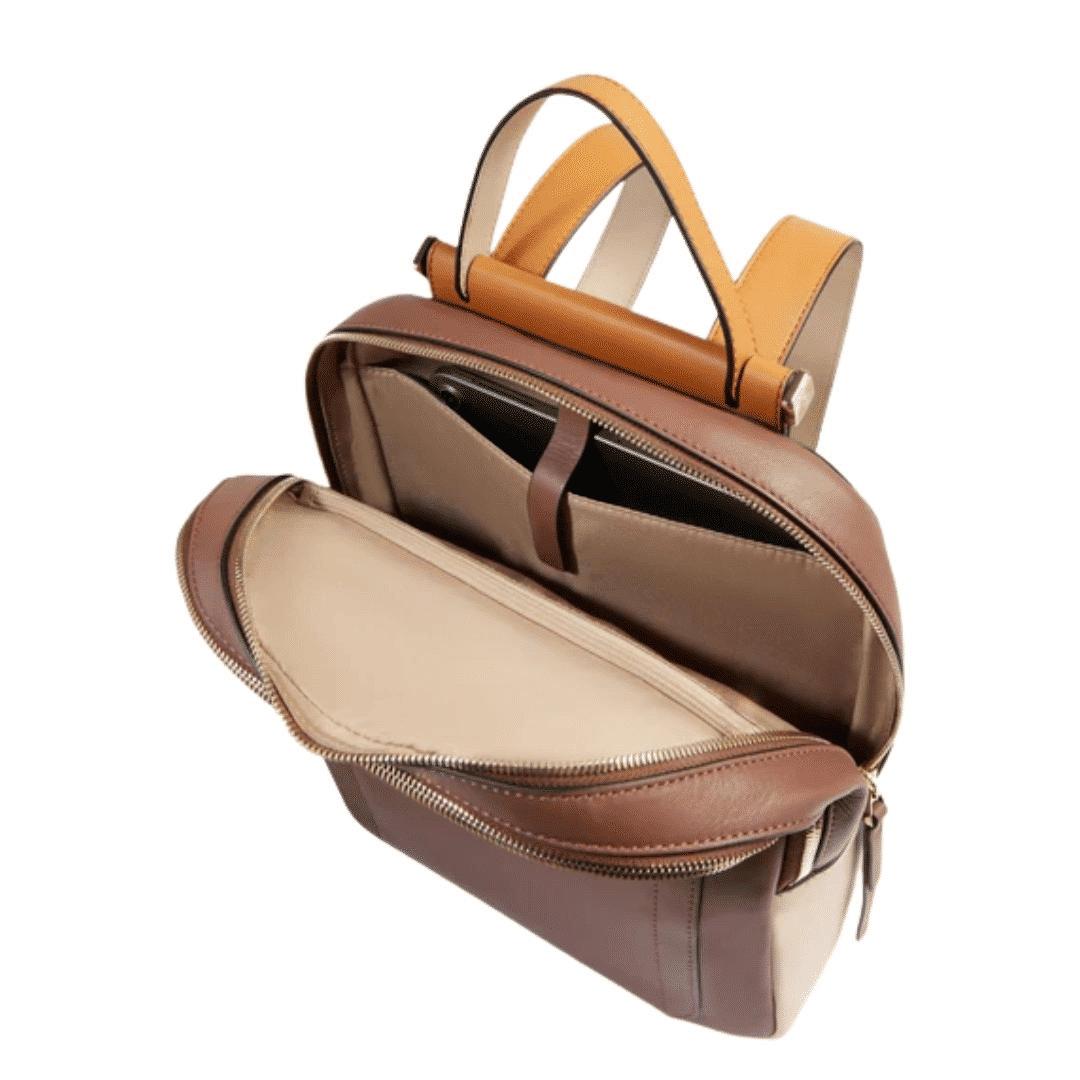 PIQUADRO Zaino donna porta iPad®Pro 12,9" Marrone/beige 