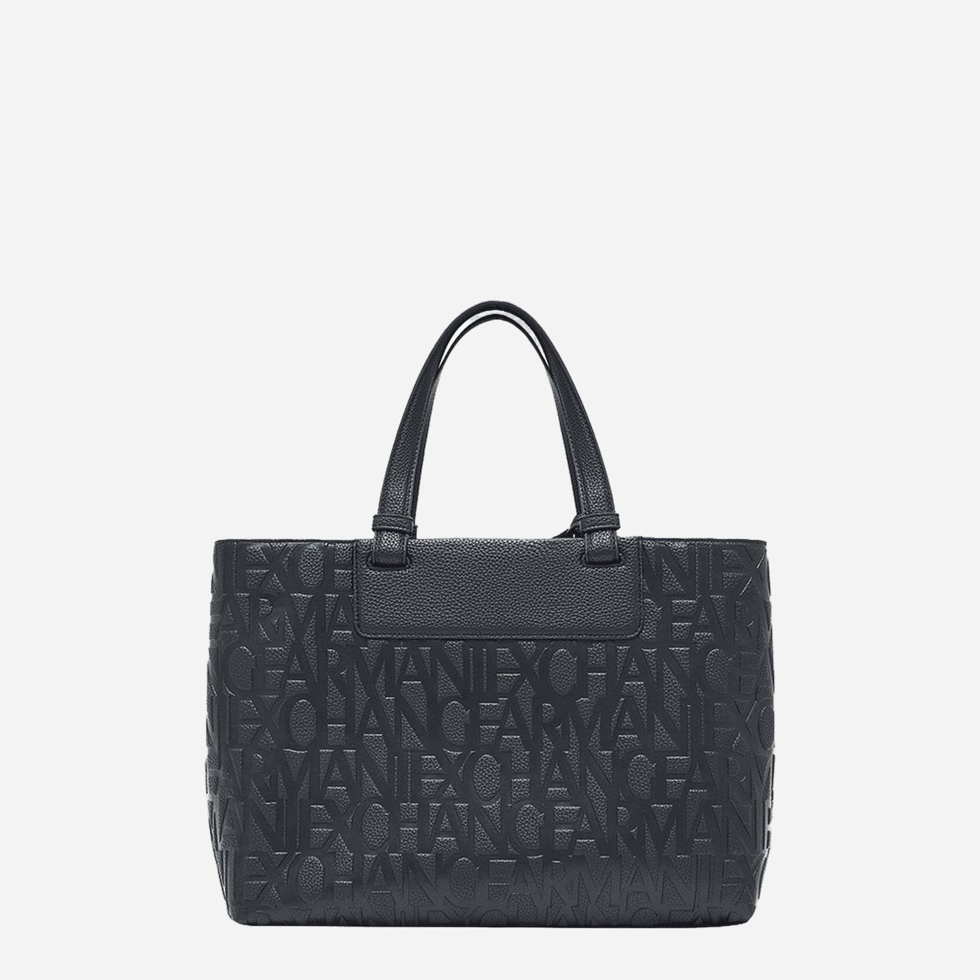ARMANI EXCHANGE Borsa a mano e tracolla in ecopelle BLACK 