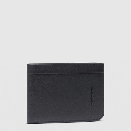 PIQUADRO Portafogli uomo in pelle con portamonete Nero 