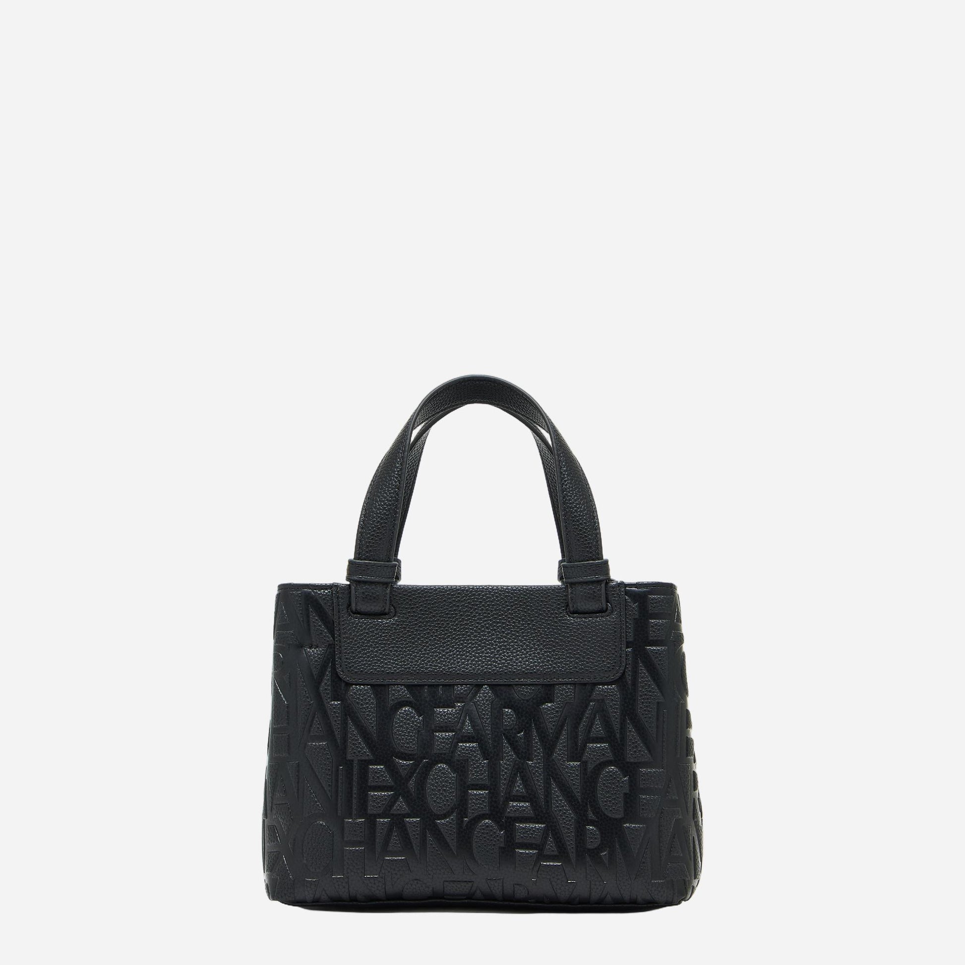 ARMANI EXCHANGE Shopping logo all over BLACK 