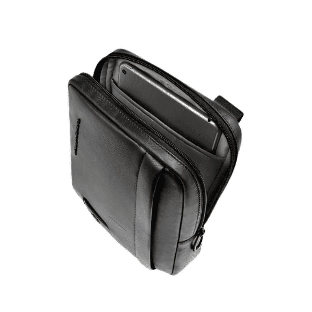 PIQUADRO Borsello organizzato con scomparto porta iPad®mini Nero 