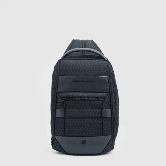 PIQUADRO Zaino monospalla uomo porta iPad® in tessuto Blu 