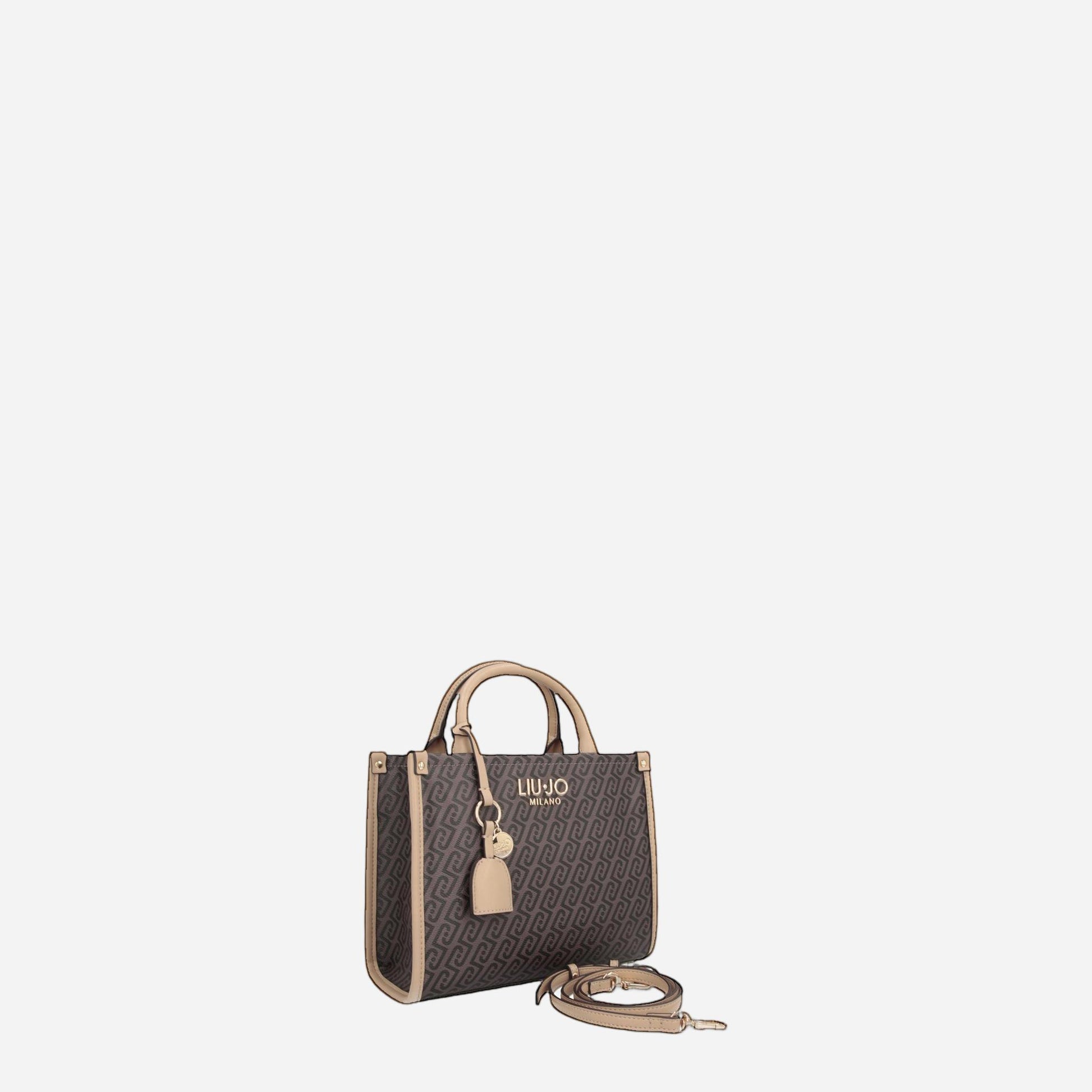 LIU JO Borsa piccola jacquard Testa moro/dk.cipria 