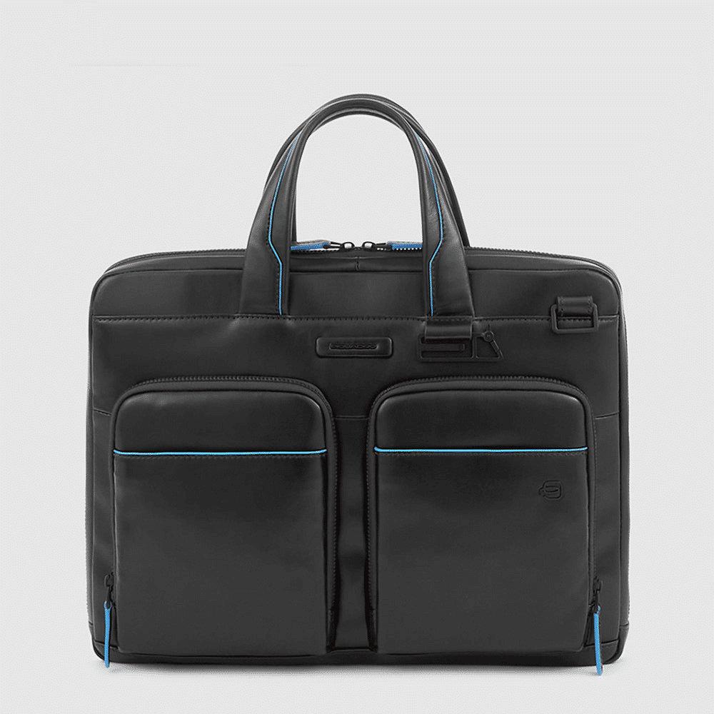 PIQUADRO Cartella sottile porta computer e porta iPad® Nero 