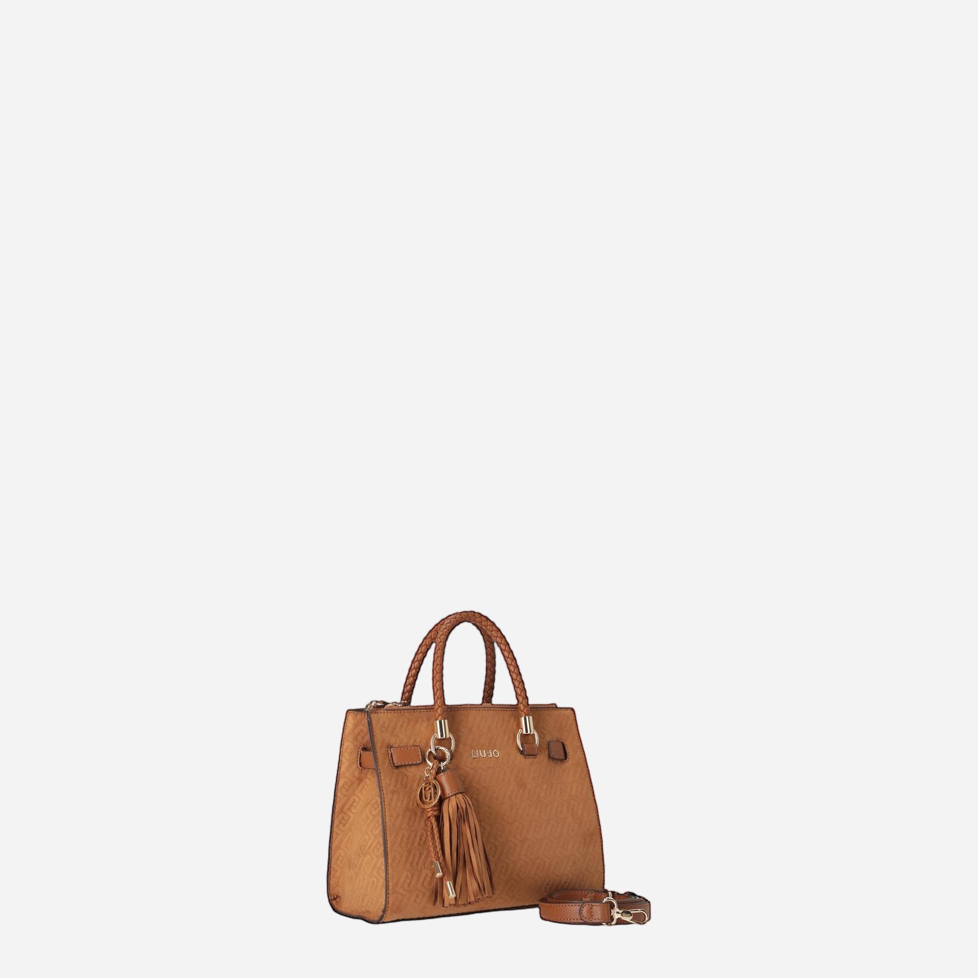 LIU JO Borsa satchel piccola con charms Sequoia 