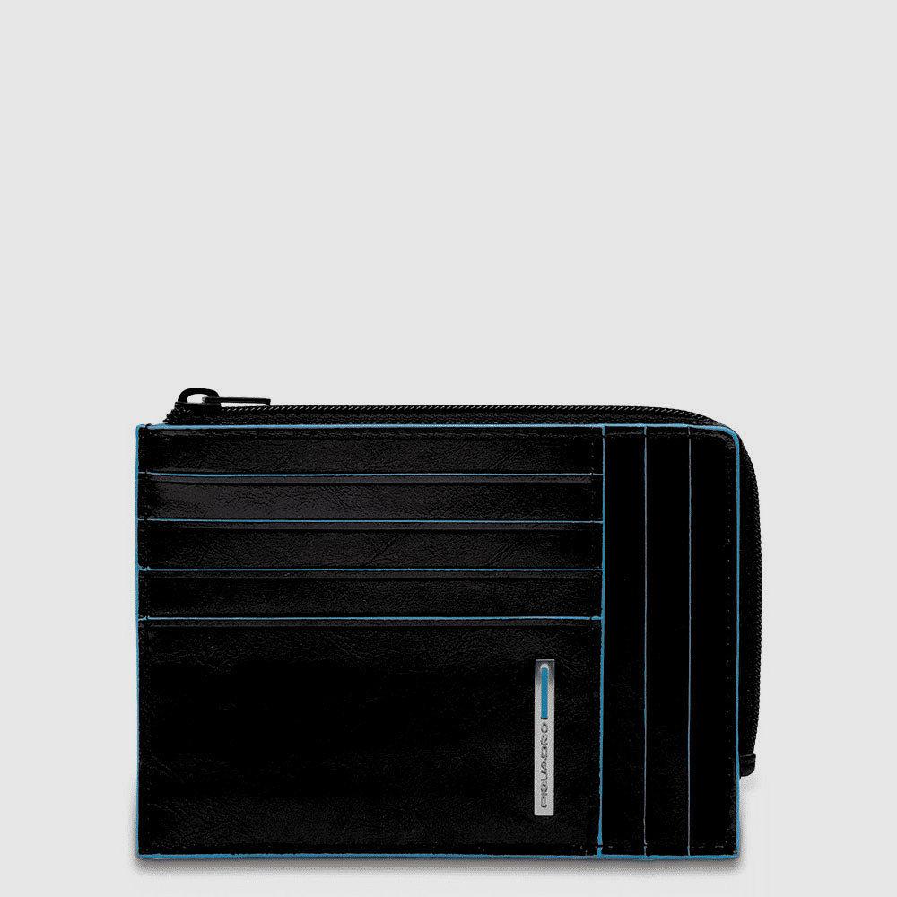 PIQUADRO Portafogli portacarte di credito uomo in pelle Nero 