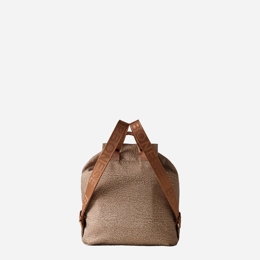 borbonese ZAINO ECO LINE MEDIUM Beige/marrone 