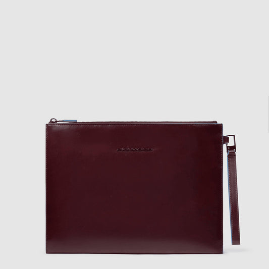 PIQUADRO Pochette uomo porta iPad® in pelle con polsiera Mogano 