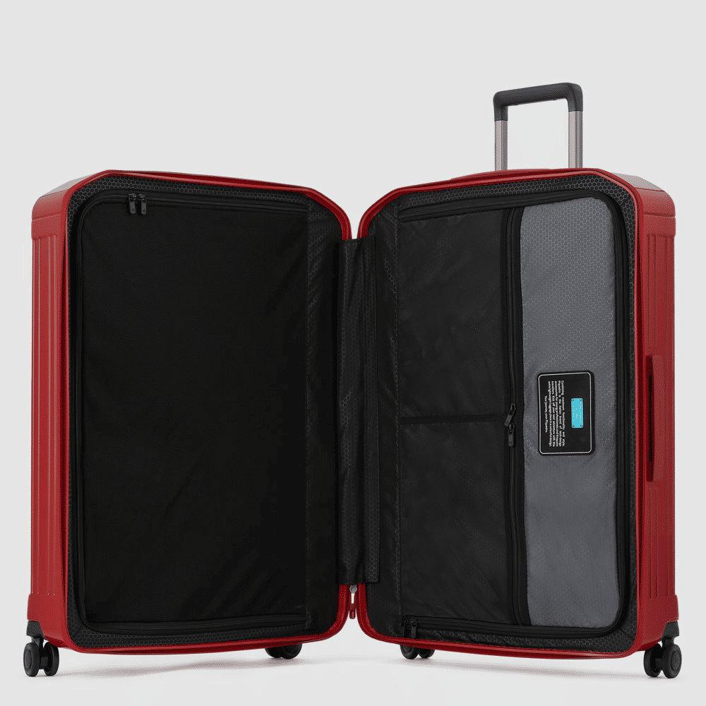 PIQUADRO Trolley grande rigido a quattro ruote Rosso 