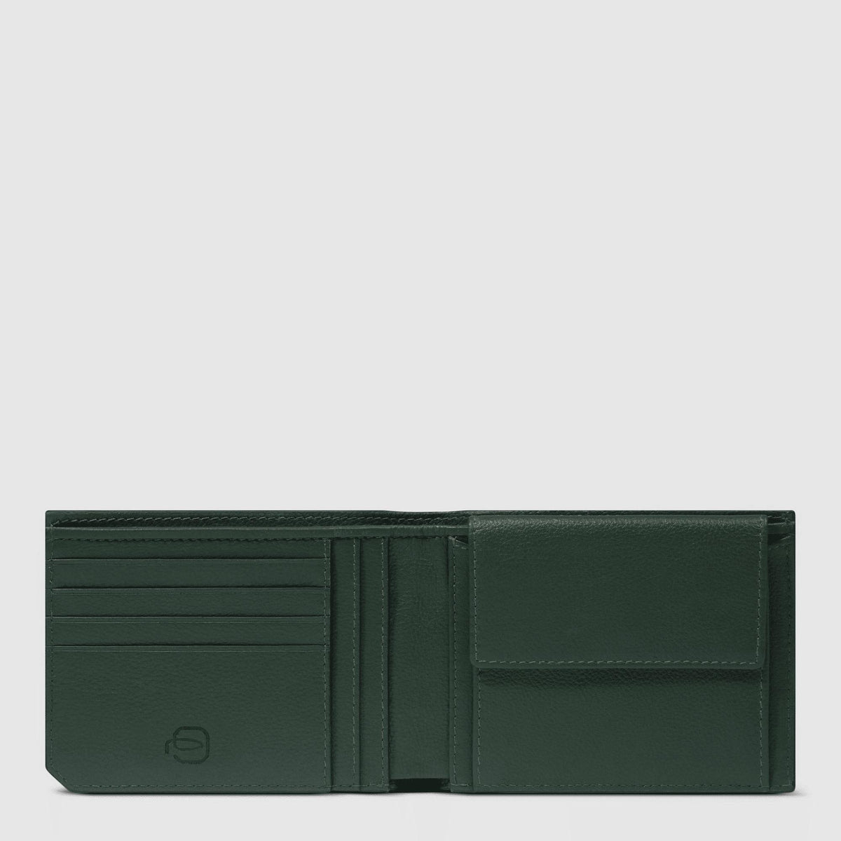 PIQUADRO Portafogli uomo in pelle con portamonete Verde 