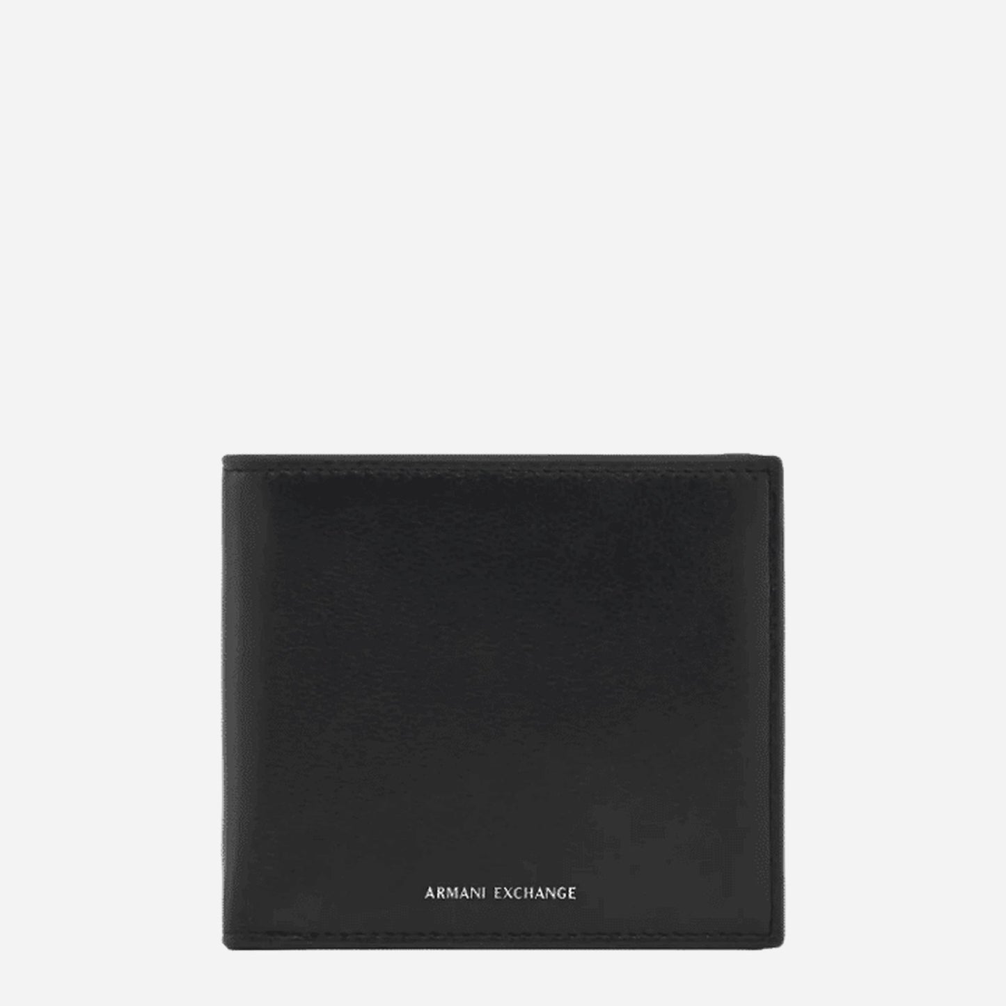 ARMANI EXCHANGE Portafogli uomo piccolo pelle liscia BLACK 