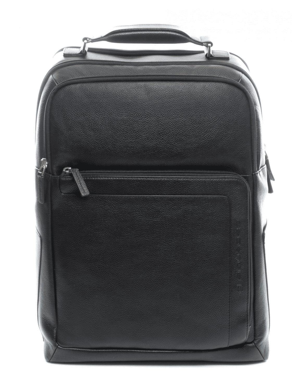 PIQUADRO Zaino grande in Pelle Nero 
